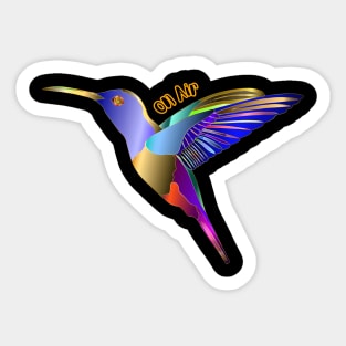 On Air Colorful Flying Bird Py Sticker